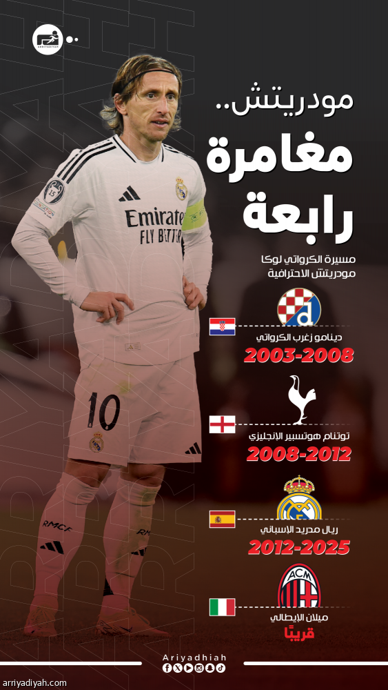 مودريتش يبدأ المغامرة الرابعة